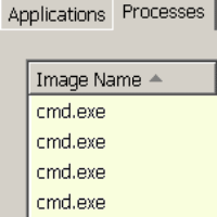 Changing the process name of batch files in windows